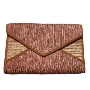 Summer rattan clutch bag